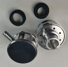 Polished Aluminum Valve Cover PCV & Breather Combo with Grommets For 1-1/4" Hole