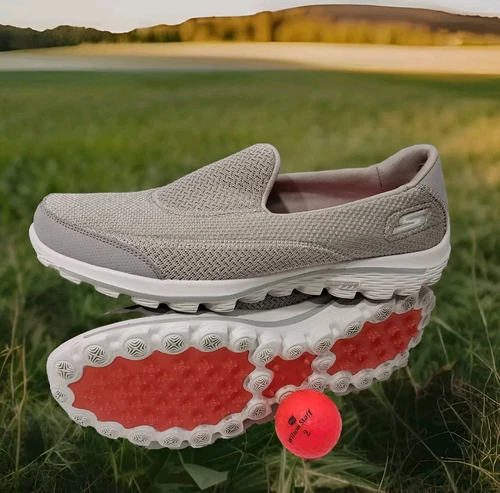 Skechers Women's Go Golf Shoes Arch Fit Walk Relaxed Slip-on 8.5 Grey ResaGrip