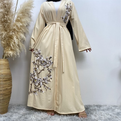 Abito maxi kimono aperto donna Ramadan Dubai Abaya abito islamico caftano arabo - Foto 42 di 97