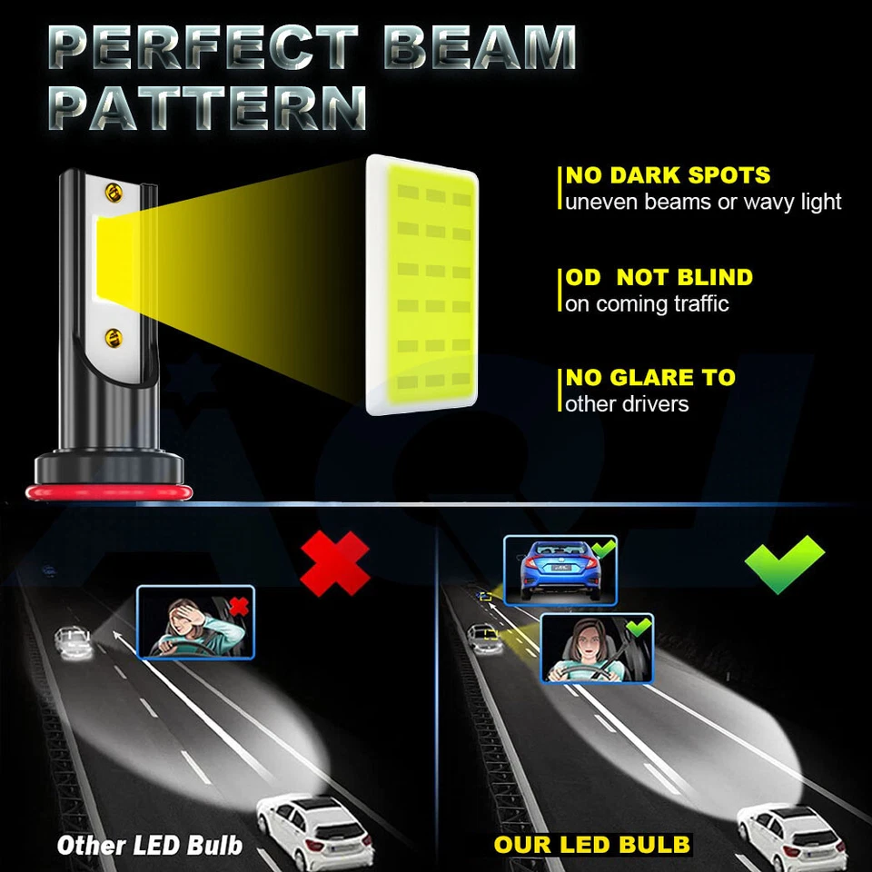 For Chevrolet C3500 C3500HD 1990-2002 6000K 4X LED Headlight Bulbs High Low Beam Foto 4 de 4