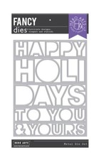 Hero Arts - Fancy Die - Happy Holidays To You Yours - Cover Plate - Brand New