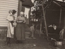 1950s Group Friends Children Adults Smiling Camera Outdoors