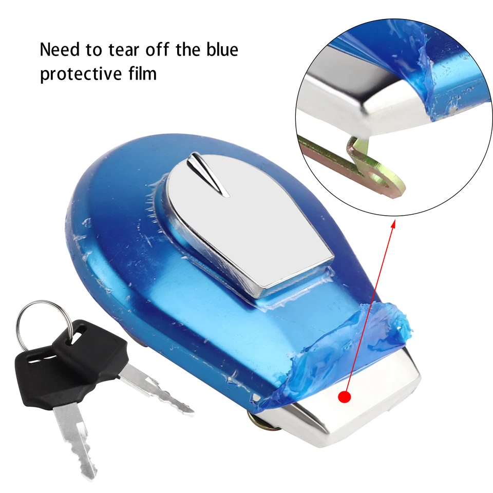 Llave de bloqueo de tapa del tanque de combustible de gasolina para Honda VF750C VF500C VT700C VT800C CB650SC V65 Foto 3 de 4