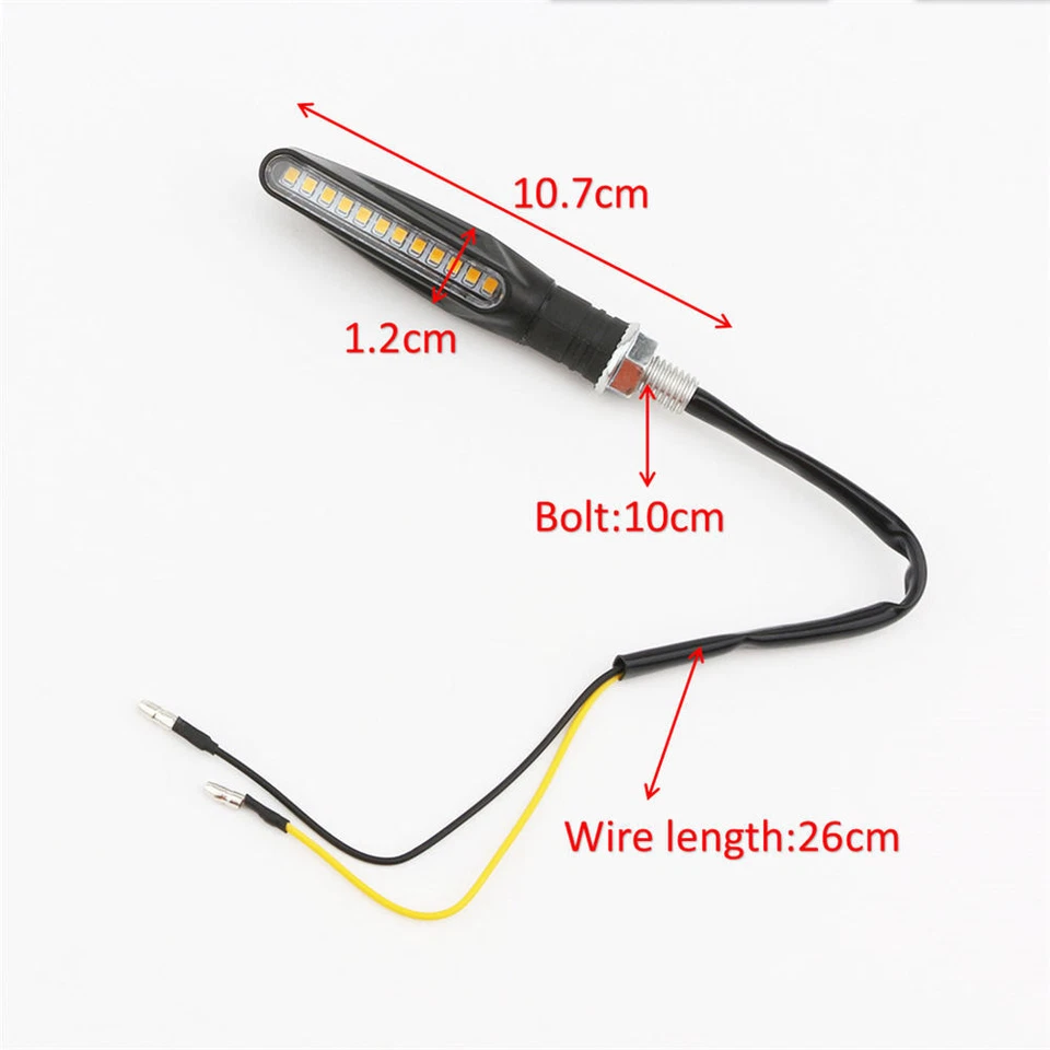 Mini señales de giro LED de plástico de 4,2" para Honda CBR600 F2 F3 F4 F4I 600RR 900 1000RR Foto 3 de 4