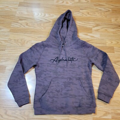 Alphalete Women's Medium Hoodie Purple Camo Signature