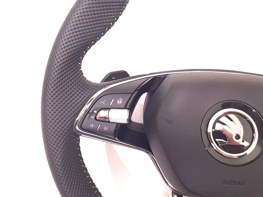 New orig MF Sportlederlenkrad SET+ABG RS FLAT for SKODA 