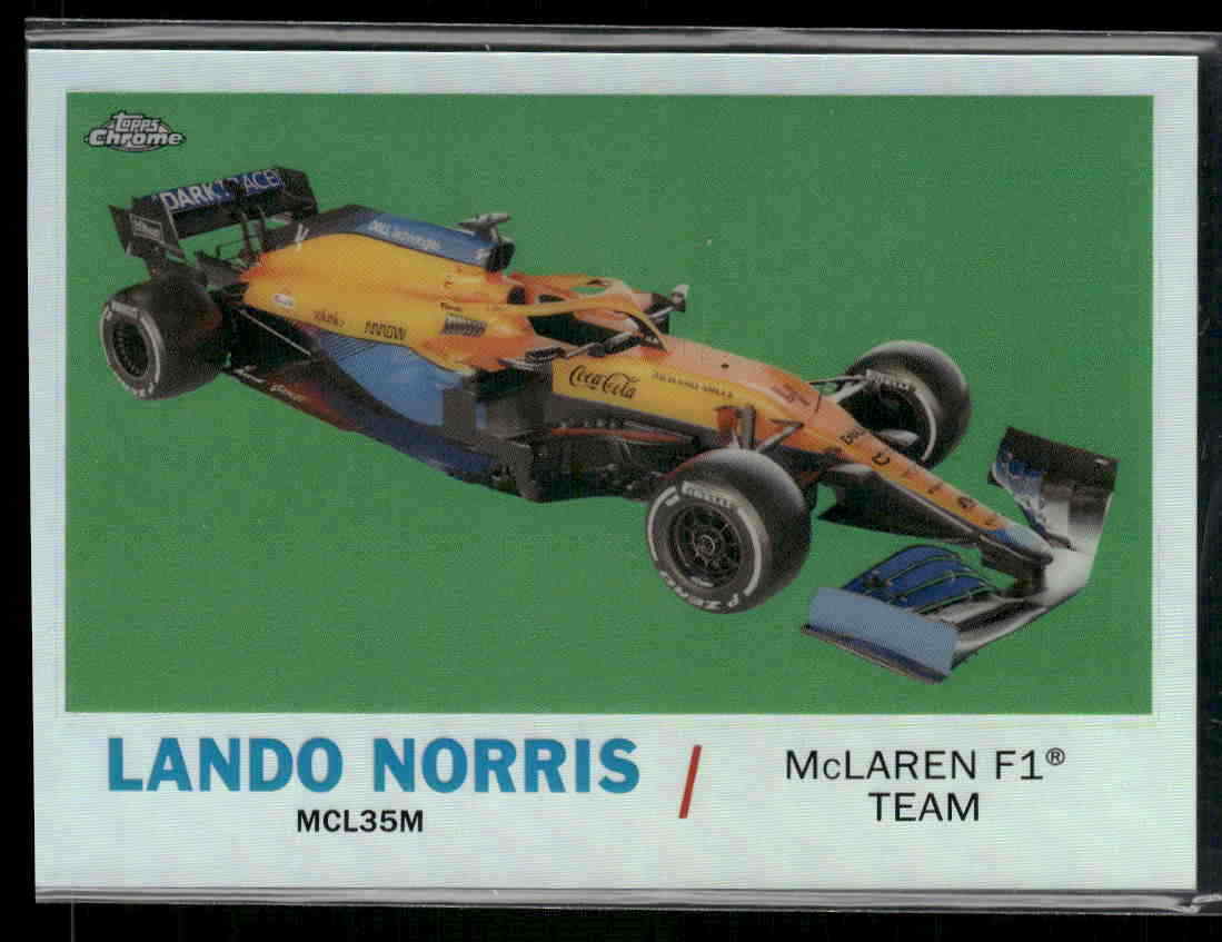 2021 Topps Chrome Formula 1 #T61-LN Lando Norris 1961 Topps Sports Cars