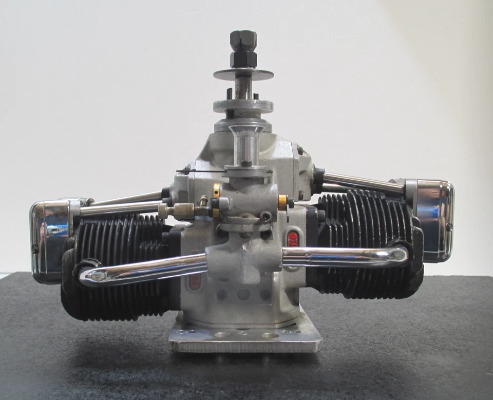 SAITO FA-270T 45cc flat twin 4 stroke glow engine with muffler for R/C airplane - Image 3 of 4