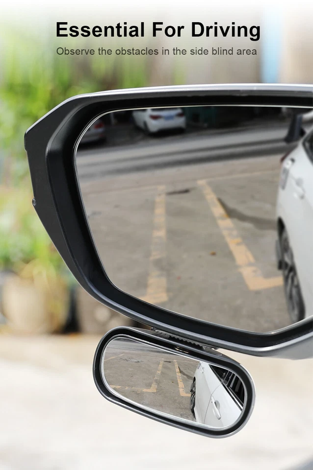 360° Adjustable Wide Angle Side Blind Spot Rear Mirror Parking Auxiliary For Car - Image 3 of 4