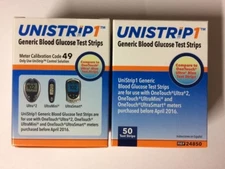 UniStrip 100 Test Strips for Use with Onetouch® Ultra® Meters Hot Exp:11/13/2026