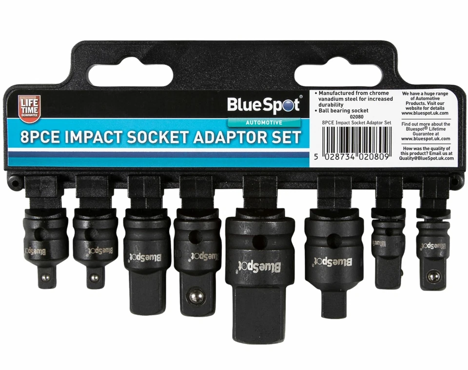 Impacto Enchufe Convertidor Reductor Adaptador Set 1.3cm 0.6cm 1cm 1.9cm 8pc - Imagen 2 de 3