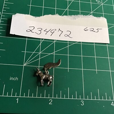 Sterling Silber 3D Esel Burro Maultier Charm oder Anhänger California Tag