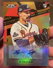 Spencer Strider RC 2022 Topps Fire gold Auto /10 Ssp FA-SS Braves rookie Sp