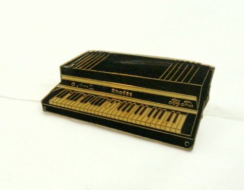 Vintage Rhodes Forty Four Key Board Music Pop Rock Band Pin 1980s New NOS - Picture 2 of 3