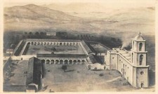 RPPC Mission San Juan Capistrano Before 1812 Earthquake 1910s Vintage Postcard