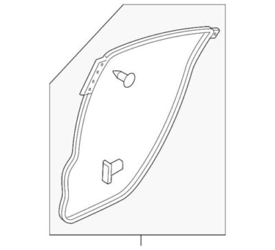 Mazda OEM 10-13 3 Rear Door-surround Weatherstrip Seal Left  