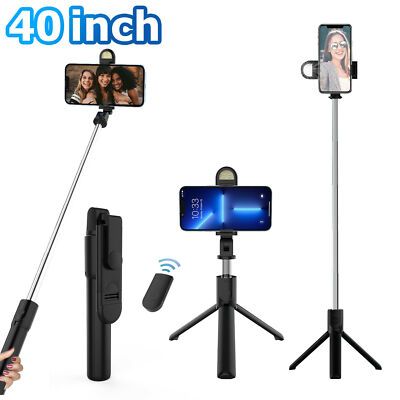 Selfie Stick Tripod Bluetooth Wireless Remote Stand For iPhone 13 Pro Max 12 11