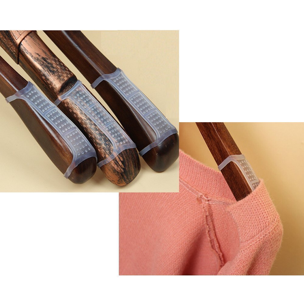 50Pcs Clear Non-Slip Hanger Grips for Clothes to Prevent Slipping