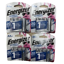 LOT OF 16 Energizer Ultimate Lithium AA Batteries - 4X4=16 Exp 2048