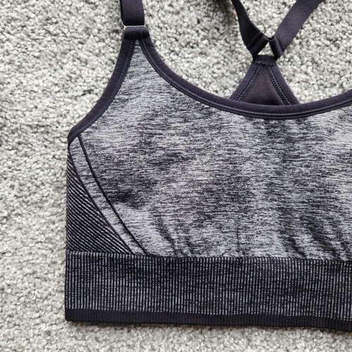 All in Motion Womens Cami Sports Bra Large Support Seamless Dark Heather Gray - Picture 2 of 5