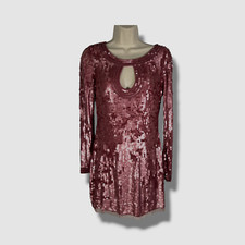 $626 LoveShackFancy Womens Pink Devers Sequin Mini Dress Size 4
