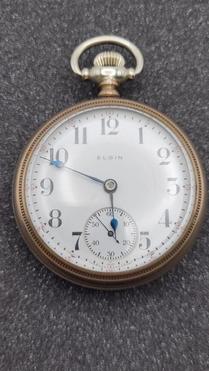 1916 Elgin Grade 336 Pocket Watch 17 Jewels 18 Size Openface