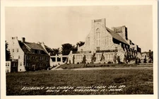 Mission Farm Residence and Chapel, Medicine Lake Minnesota, 1950's RPPC SB1