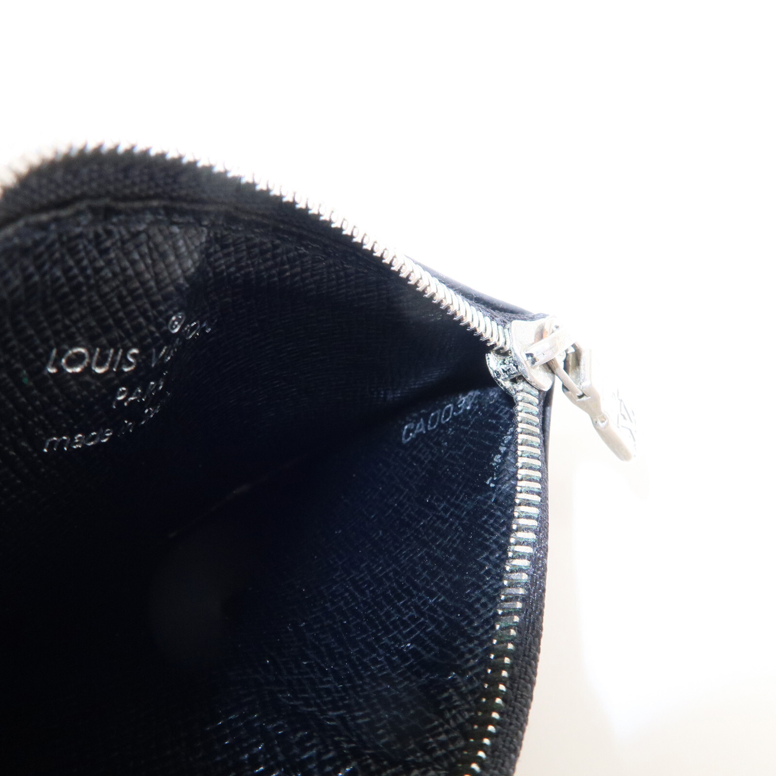 Louis Vuitton Epi Pochette Cles Coin Case Black Noir M63802 Auth Used