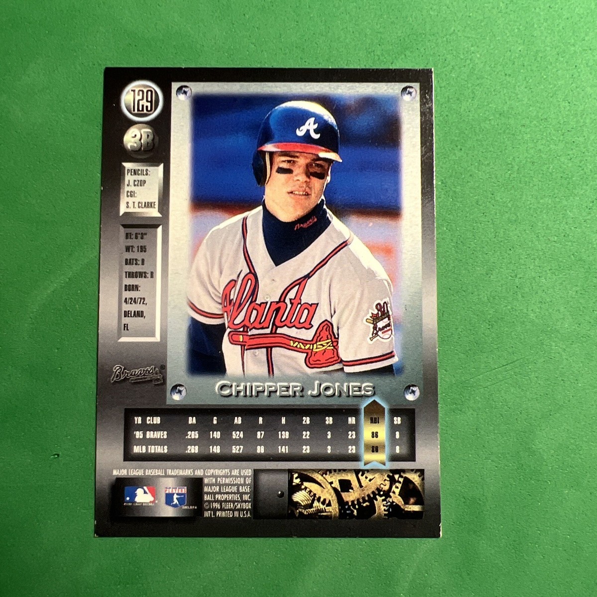 1996 Metal Universe Chipper Jones #129 | eBay