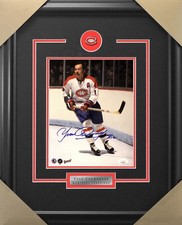 Yvan Cournoyer signed autograph Montreal Canadiens 8x10 framed