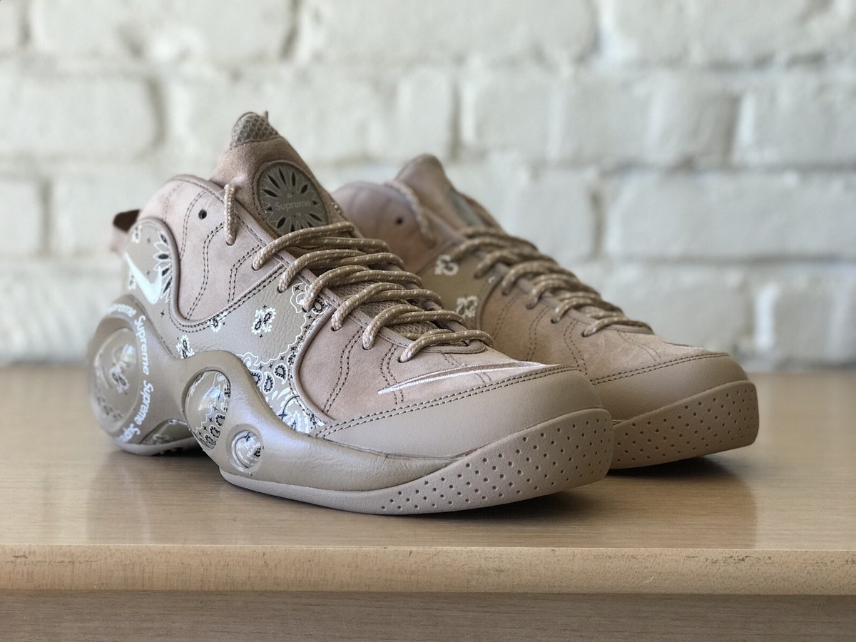 Supreme x Nike Zoom Air Flight 95 Tan Hemp Wheat Men Basketball
