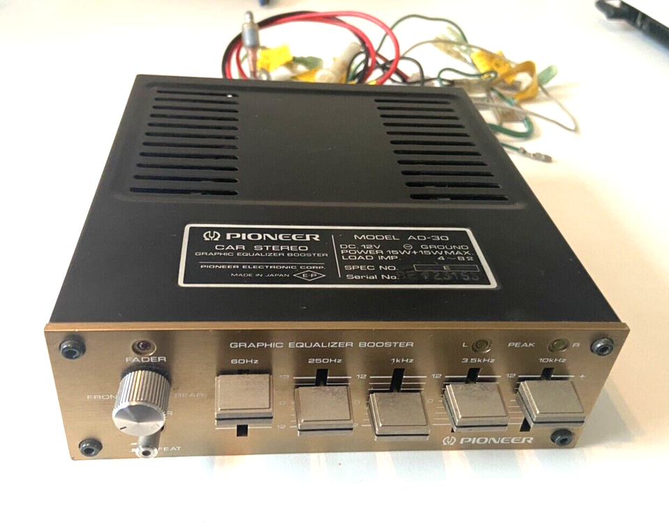 Vintage Pioneer AD30 Car Stereo Graphic Equalizer Booster eBay