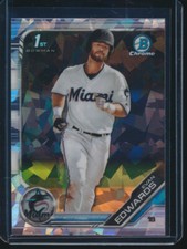EVAN EDWARDS 1st 2019 Bowman Chrome Draft SAPPHIRE REFRACTOR Rookie Card RC