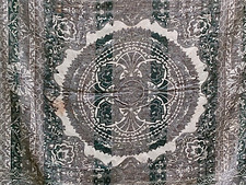 Vtg 55" Square Silk Wool Piano Scarf Shawl Moorish Tapestry Brocade Wall Hanging