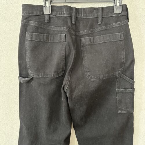Abercrombie & Fitch Baggy Jeans Men’s 30x32 Black Loose Leg Carpenter Denim NWT - Picture 4 of 7