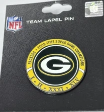 Green Bay Packers Pin 4 Time Super Bowl Champions NFL Football