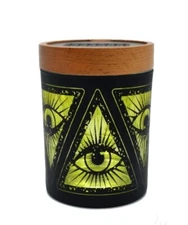 V Syndicate SMARTSTASH - SMART Humidor Storage Jar - Yellow Illuminati - Small