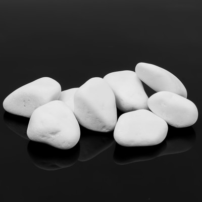 Natursteine für Gasbrände Bioethanol weiß Ersatzkohlen/Kieselsteine 1kg