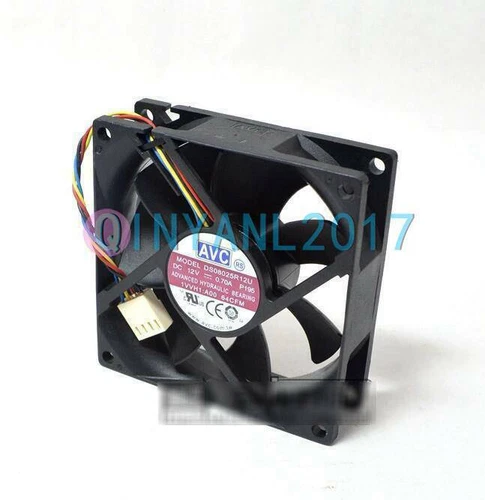 AVC Fan DS08025R12U DC12V 0.7A 80*80*25MM 4pin For CPU/Case/Server Cooling Fan