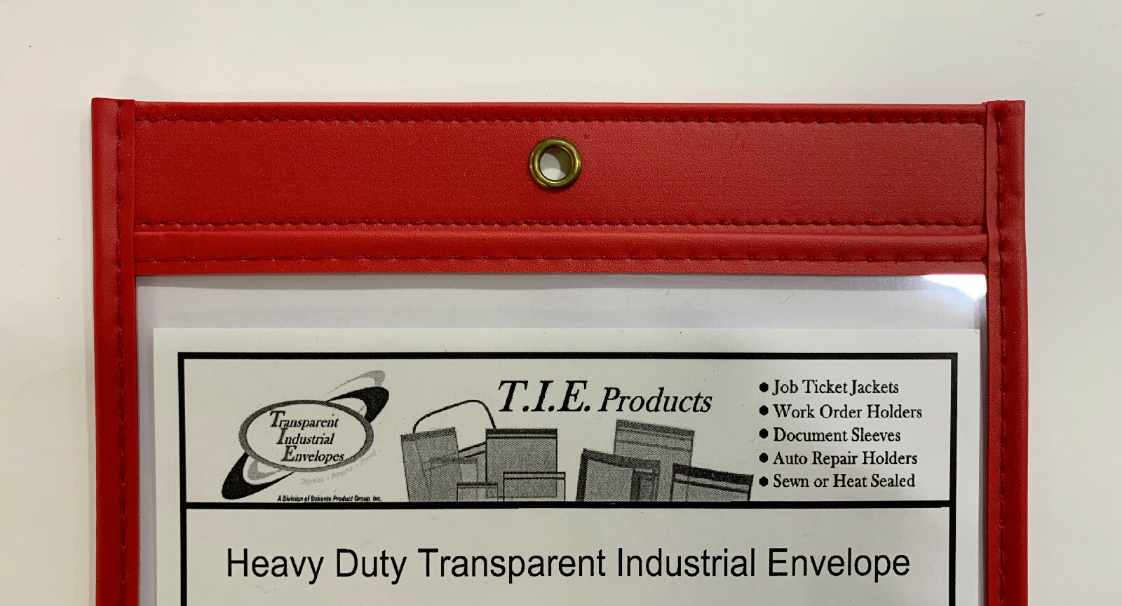 Job Ticket Holders 6x9 Heavy Duty Double Pocket RED Vinyl Envelopes 25