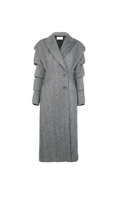 CHRISTOPHER KANE Slash Sleeves Wool Coat IT42 New 