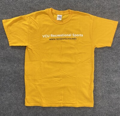 VCU Recreational Sports T Shirt Men’s Medium Yellow Gildan Pre Shrunk  Cotton