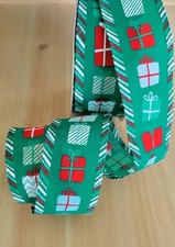 1.5 Inch 5 Yards Wired Christmas Package Ribbon, Gift Wrap Wreaths Crafts Bows