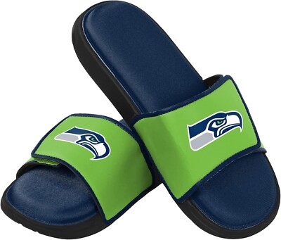 FOCO Seattle Seahawks NFL Mens Foam Sport Slide - Size 9-10 / M