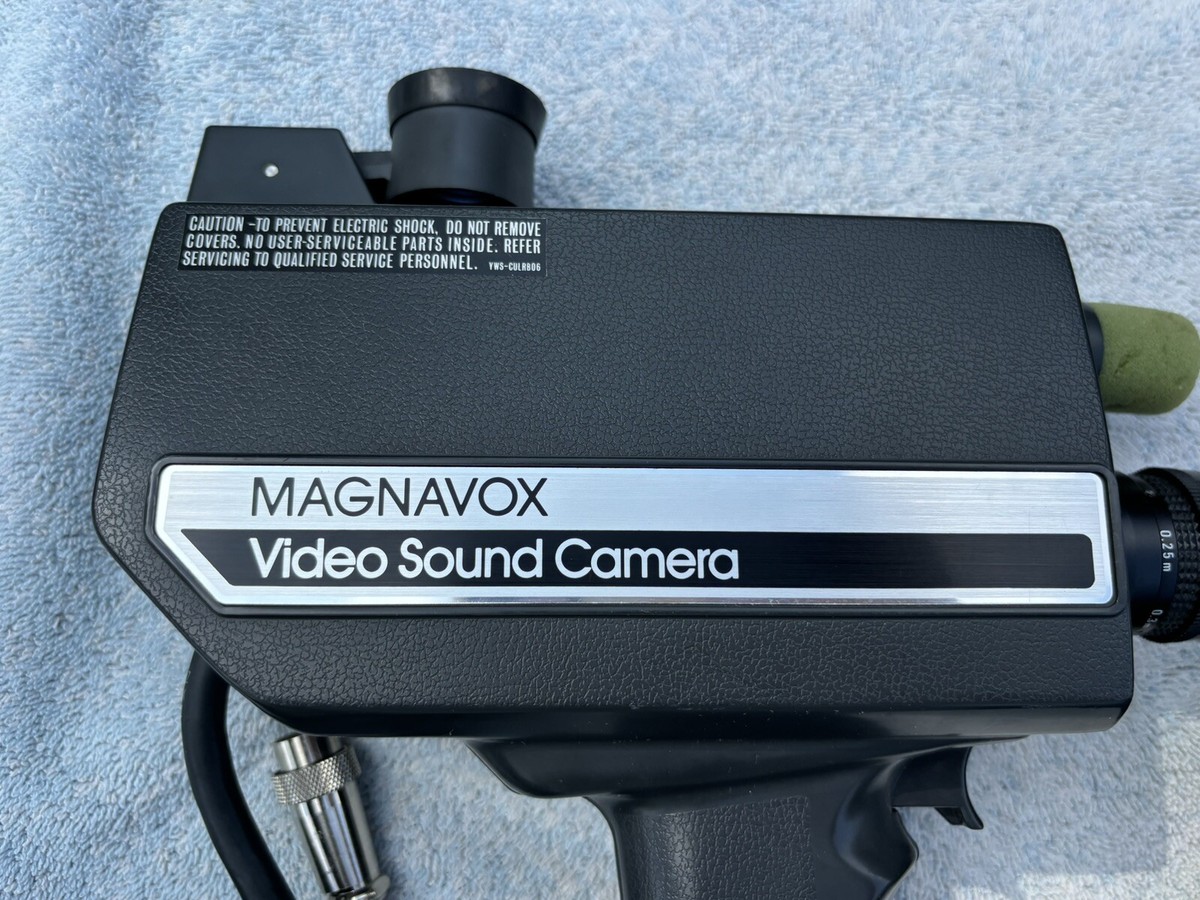 Vintage Magnavox TV Lens Video Sound Camera & Power Supply