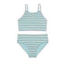 Wonder Nation Girls Henley Bikini Swimsuit XL 14-16 New with Tags Aqua Reef Nice