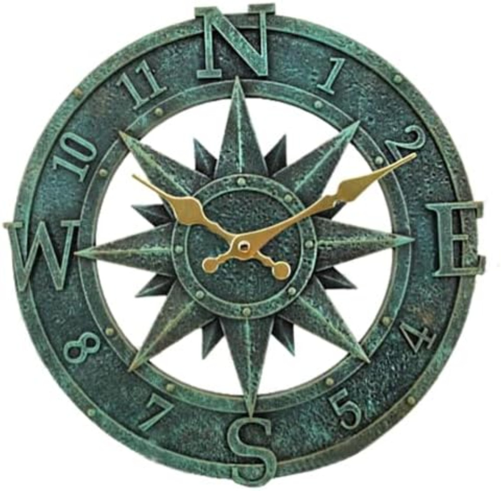 Taodyans Orologio da parete per esterni, 30 cm, impermeabile, per esterni, cucin