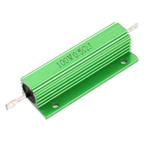 2 Résistances Fil Enroulé 25W 50 Ohm - Boîtier Aluminium Chassis Montage, Doré, Pour Projets électroniques