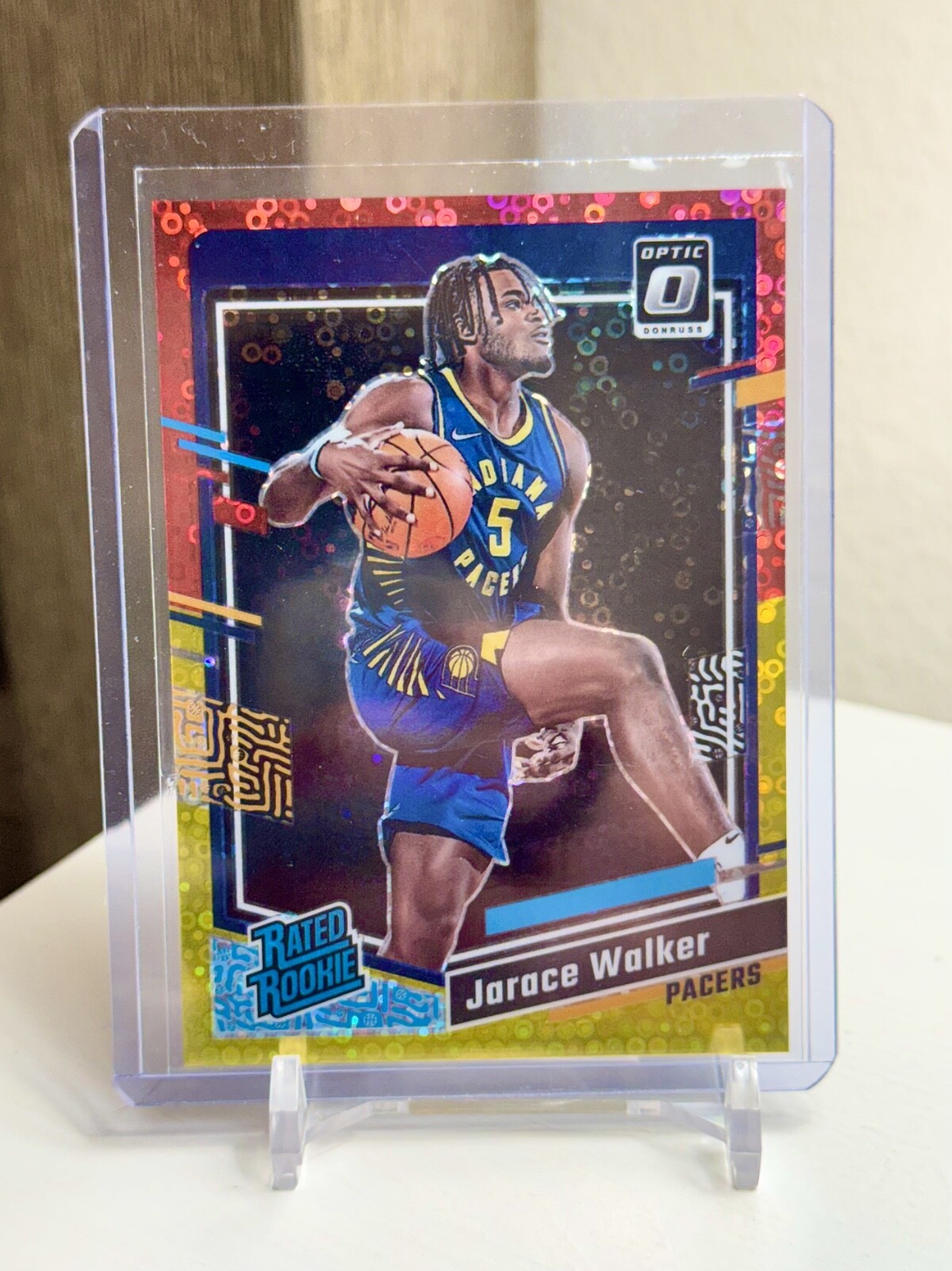 2023-24 Donruss Optic #226 Jarace Walker Red Yellow Fast Break Disco Prizm /7 SP
