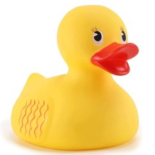 Liberty Imports 10" Jumbo Classic Yellow Rubber Duck Bathtime Toy, Floating F...
